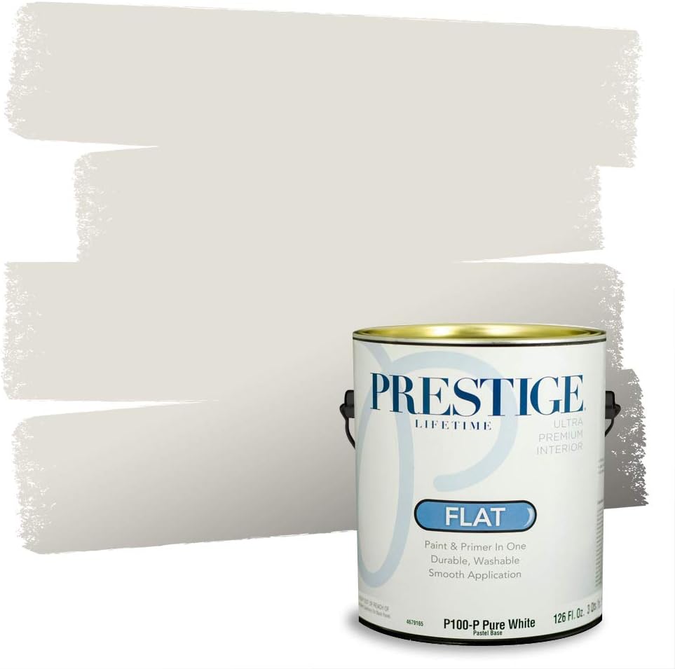 PRESTIGE Paints Exterior Paint and Primer In One, 1-Gallon, Satin, Comparable Match of Sherwin Williams* Ripe Olive*