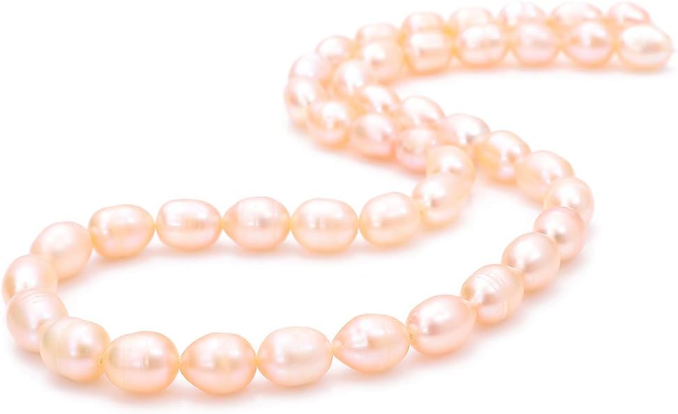 BEADIA Natural Pearl Beads Side Hole 7-8mm Purple Freshwater Cultured Loose Gemstone Beads for DIY Jewelry Making 13.8''/Strand