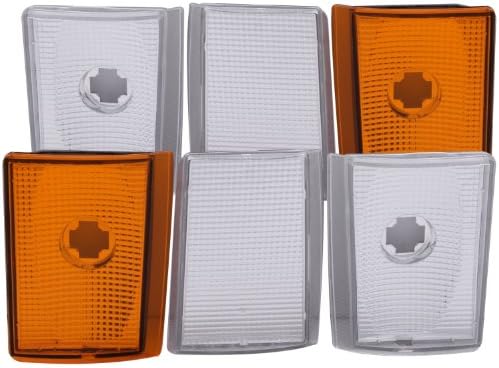 Anzo USA 521032 Chevrolet Suburban lectors Euro 6 Pieces With Amber Reflectors Corner Light Assembly - (Sold in Pairs)