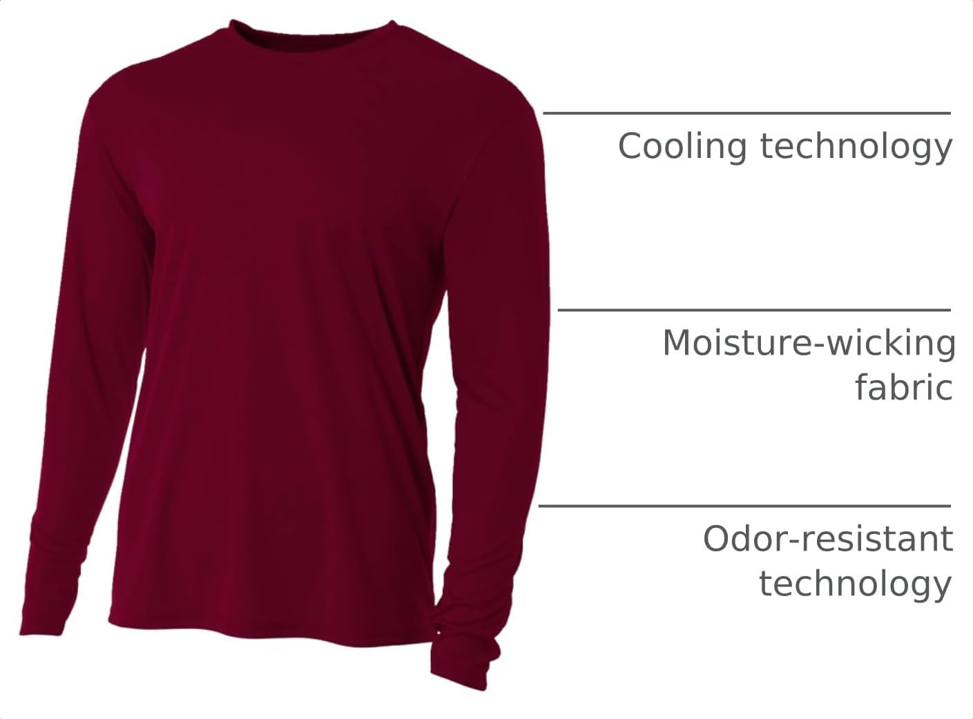 A4 Men's Cooling Performance Crew Long Sleeve Tee