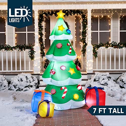 Joiedomi 7FT Tall Christmas Inflatables Tree Outdoor Decoration