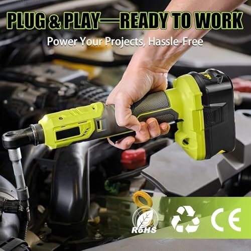 2 Pack 7.0Ah P108 Replacement for Ryobi 18V Battery and Charger Combo P117