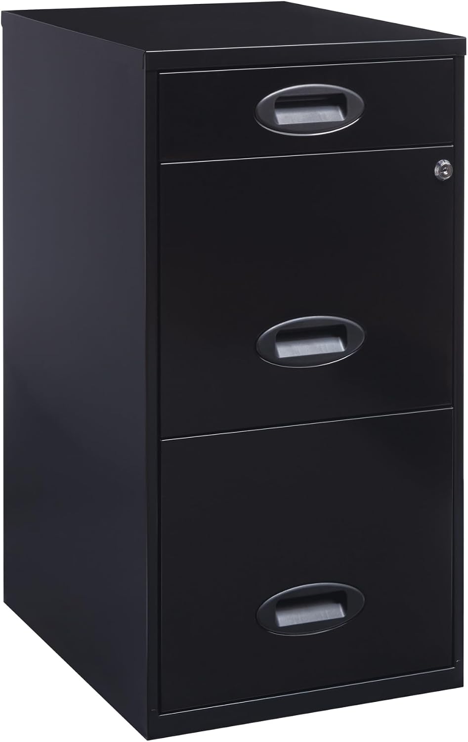 Realspace® SOHO 18" D 3-Drawer Organizer Vertical File Cabinet, Black