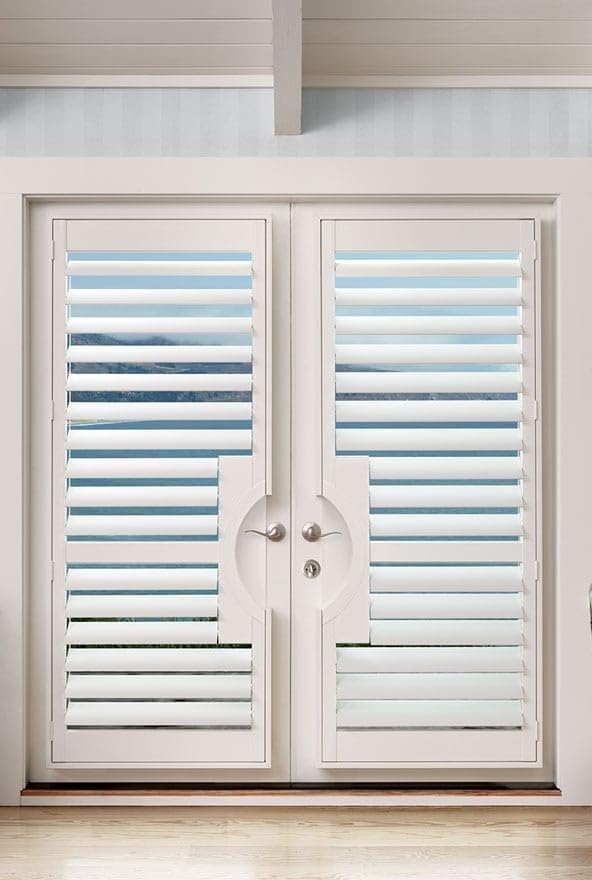 -Plantation Shutters –Custom Made Window Blinds – No Front Tilt Rod - Easy DIY Installation – Interior Plantation Shutters -Privacy Blinds for