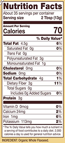 Bob's Red Mill Organic Flaxseed Meal, 16oz (Pack of 4) - Non GMO, Vegan, Paleo Friendly, Keto Friendly, Kosher