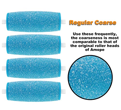 PAFOWO 11 Pack Replacement Rollers for Amope and Dr Scholl's Foot File | 7 Extra Coarse + 4 Regular Refills, Callus Remover, Electric Foot File