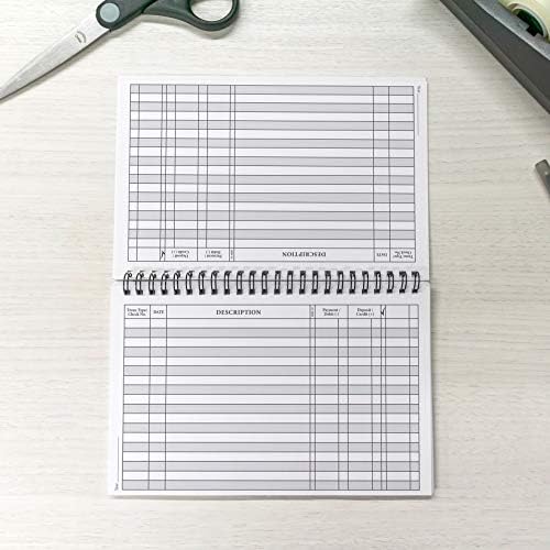 Side Spiral Bound Slate Gray Checkbook/Transaction Register