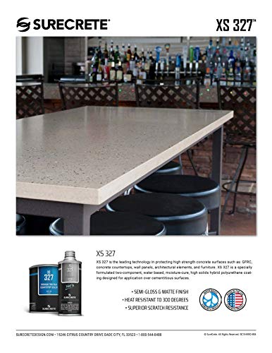 Surecrete XS-327 Concrete Countertop Sealer Matte Finish Food Safe Water Based (100 ft²) 1 Quart