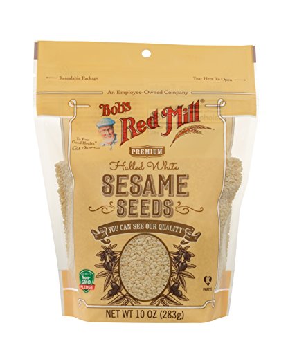 Bob's Red Mill Resealable Hulled White Sesame Seeds, 10 Ounce (Pack of 6)