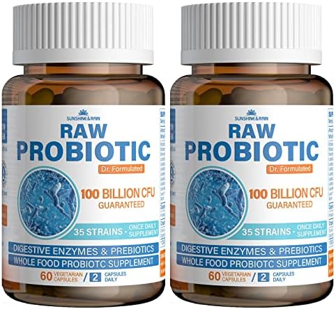 Probiotics for Women and Men, Probiotic + Prebiotic Enzyme Formula for Gut