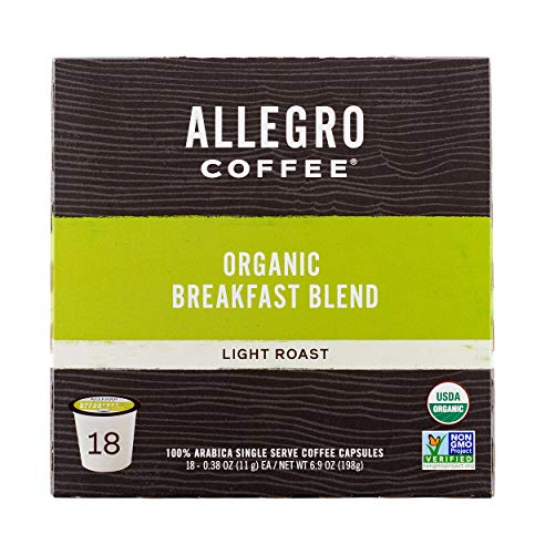 Allegro Coffee, Coffee Breakfast Blend Pods Organic 10 Count, 3.8 Ounce