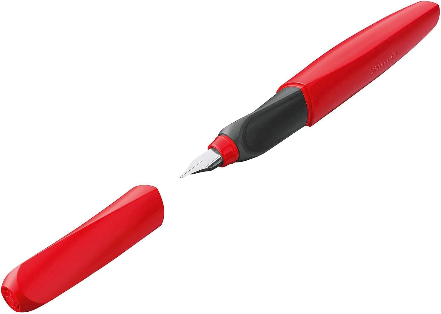 Pelikan Twist Fountain Pen with 1 Ink Cartridge, Medium Nib, Silver, Boxed (947101)