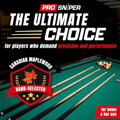 Prosniper Premium Pool Sticks Set of 4 | 58-Inch