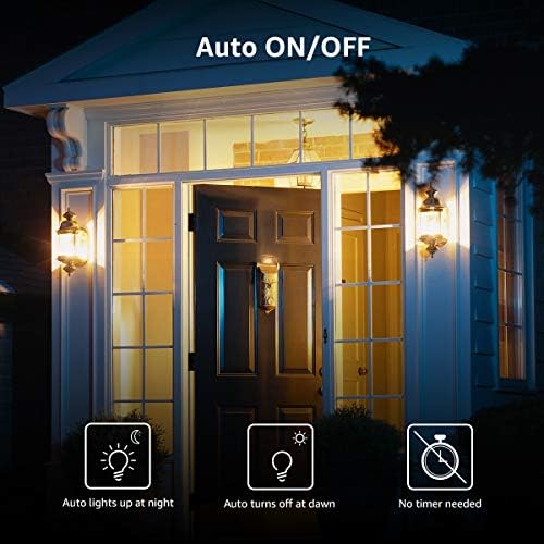 Lepro A19 E26 Dusk to Dawn LED Light Bulbs Outdoor 9W 806 Lumens 2 Pack
