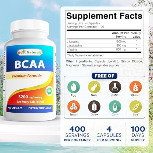Best Naturals BCAA Branch Chain Amino Acid, 3200mg per Serving