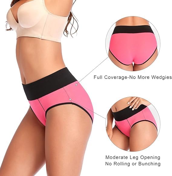 Annenmy Postpartum Underwear Women High Waisted Cotton Underwear Breathable C Section Panties Tummy Control Briefs