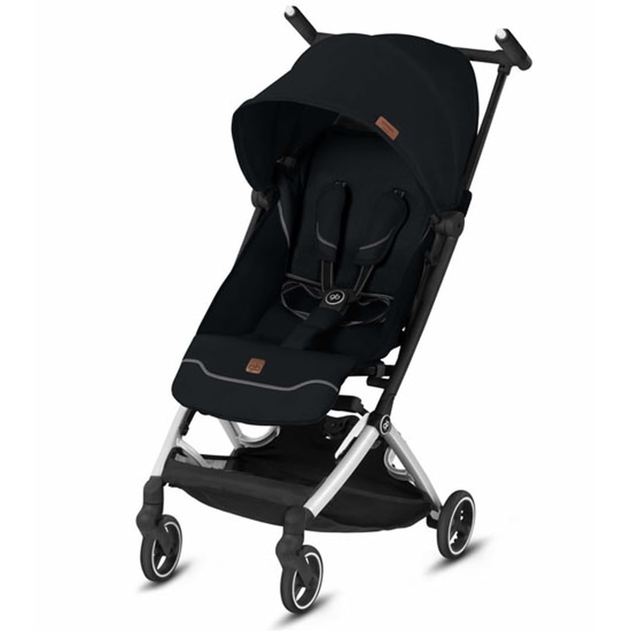 gb Pockit+ All-Terrain, Ultra Compact Lightweight Travel Stroller with Canopy and Reclining Seat in Velvet Black