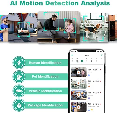 Security Cameras Wireless Outdoor, 2K Battery Powered AI Motion Detection Spotlight Siren Alarm WiFi Surveillance Indoor Home Camera