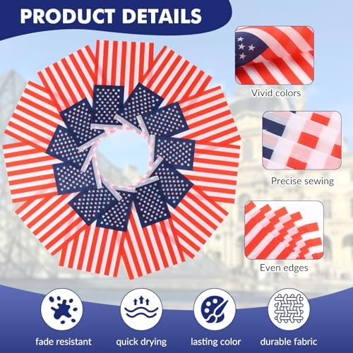 Nicaragua Flag Banner, Small Mini Nicaraguan Flags Patriotic Decoration for Party, Classroom, Sports Events, 33 Feet 30 Flags