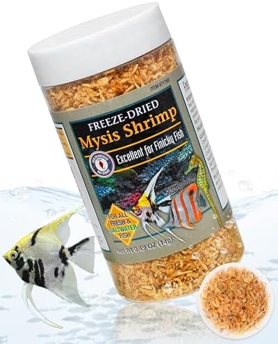 San Francisco Bay Brand Freeze-Dried Mysis Shrimp - Premium Fish Food for Live Fish, Shrimp Food