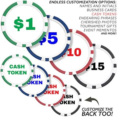 Custom Poker Chips (50 Pack) | Personalized Monogram Logo Poker Chips - Your Custom Logo