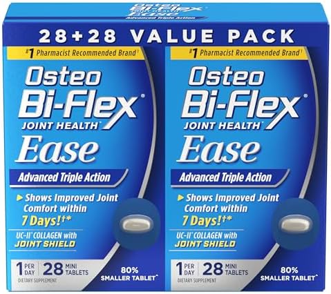 Osteo Bi-Flex Ease Mini Tablet Triple Action UC-II Collagen Supplement | With Vitamin D, Improve Joint Function, Strength, Flexibility, Mobility, 28 Mini Tabs