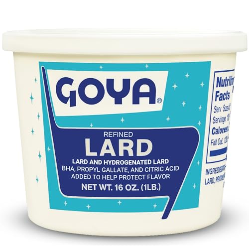 Goya Manteca Lard for Cooking and Baking, Rich Flavor for Tamales, 1 Pound | 1 Pound Tub, Premium Pork Fat, Rich Flavor for Tamales, Empanadas, And Pastries, Enjoy Any Time of Day, For Any Occasion