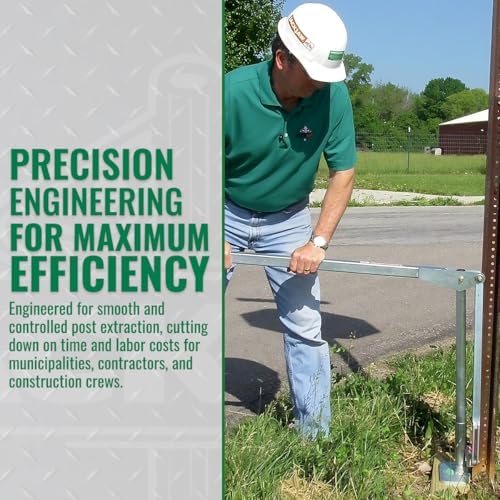 JACKJAW 300 U-Channel Sign Post Puller - Fast, Easy & Safe Removal for U-Channel Sign Posts, T Posts, and Ground Rods Ideal for Road Signs and More.