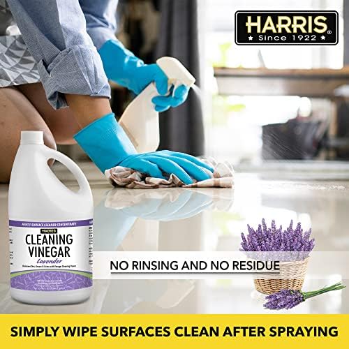 Harris Multi-Purpose Vinegar Household Surface Cleaner, Orange Scent, 128oz, Easy Pour Funnel Included