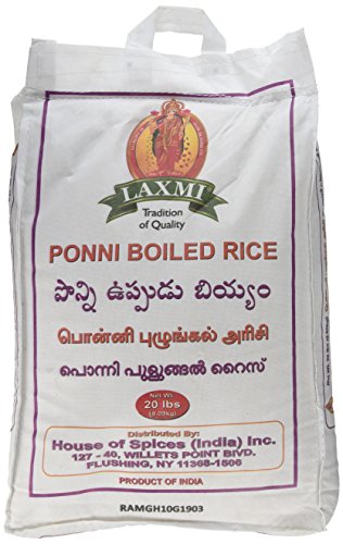 Laxmi Ponni Boiled Rice, 20 Pound
