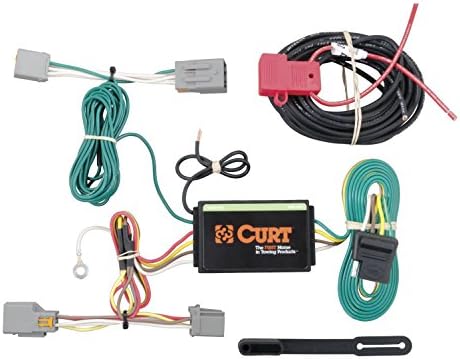 CURT Class 3 Trailer Hitch 2" Receiver with 4-Way Flat Output Custom Wiring Harness fits 2014-2023 Transit Connect | Resists Rust, Chipping