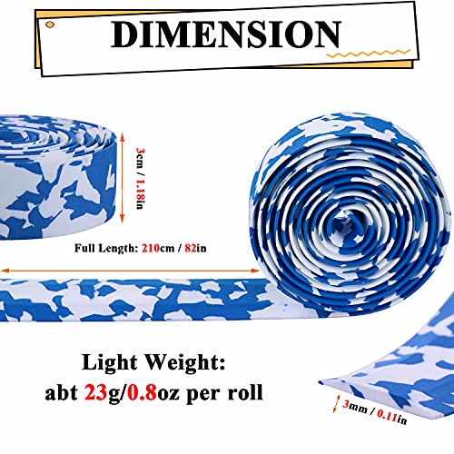 KINGOU White & Blue Camouflage EVA Road Bike Handlebar Tape Cycling Bar Tapes - 2PCS Per Set
