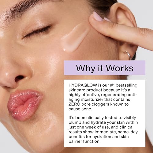CLEARSTEM - HYDRAGLOW Stem Cell Moisturizer - Bakuchiol + Squalene - Youthful Skin Face Moisturizer - All Skin Types - Facial Skin Care Products