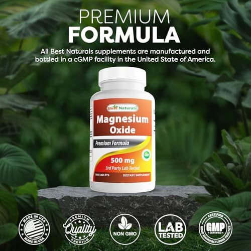 Best Naturals Magnesium oxide 500 mg 180 tablets