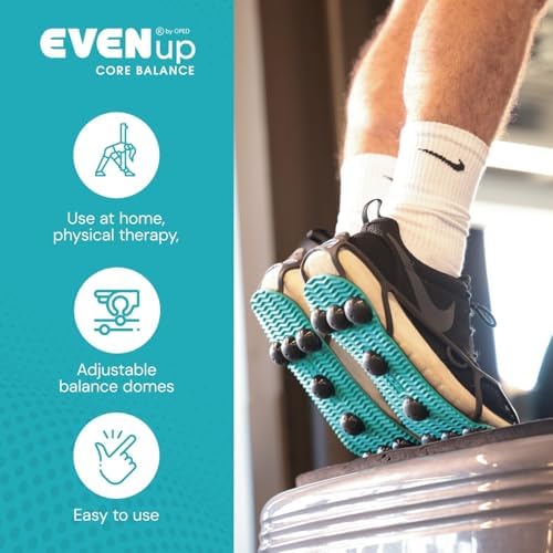 EVENup Core Balance for Women & Men, Worn on Your Shoes, Core Balance Equipment for Physical Therapy & Core Strength Training, Adjustable Balance Domes