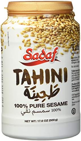 Sadaf Sesame Tahini Paste - 100% Pure Sesame Paste from ground sesame seeds - Tahini paste for Hummus