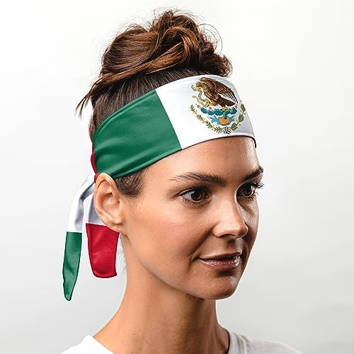 Suddora Country Flag Tie Headband with National Flag, Breathable Sweatband for National Sports Events, Non-Slip Fabric Sweatband for Soccer, Tennis