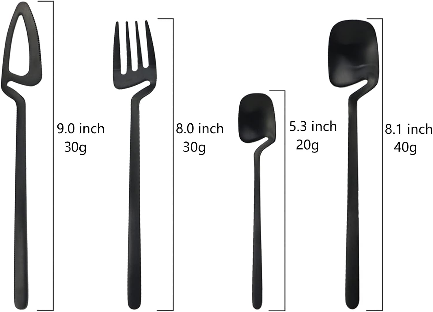 JASHII Silverware Set Satin Finish 24-Piece Stainless Steel Flatware Set Kitchen Utensil Set Service for 6 Tableware Cutlery Set Dishwasher Safe