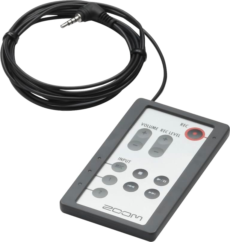 Zoom RC4 Remote Control with Extension Cable, Designed for Use With H4n, H4n Pro, H4n Pro All Black to Control Volume, Record Level, Input Source