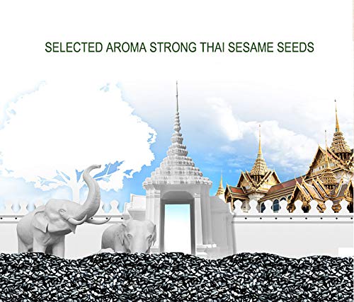 100% Black Sesame Seeds Powder, No Sugar, Low Temp Roasted, HALAL, NON-GMO, Black Sesame Paste Made in Taiwan 12.36oz (350g)