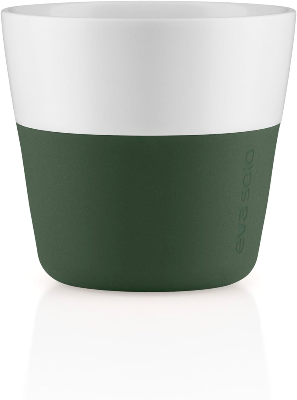 Eva Solo | 2 Lungo Tumbler Mugs | 8 oz Porcelain Coffee Cup Tumblers with Silicone-coated Grip | Danish Design, Functionality & Quality | Black