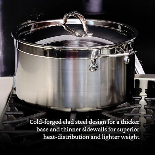 Hestan - ProBond Collection - Professional Clad Stainless Steel Stock Pot, Induction Cooktop Compatible, 8 Quart