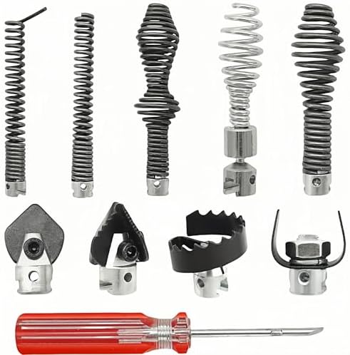 10 - Piece Drain Snake Cutter and Auger Set, High - quality, Fits for RIDGID C8 5/8" Drain Snake Cable 62270