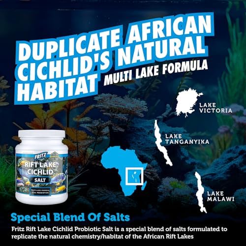 Fritz Aquatics Rift Lake Cichlid Salt Multi-Lake Formula with Probiotics (3-Pound)