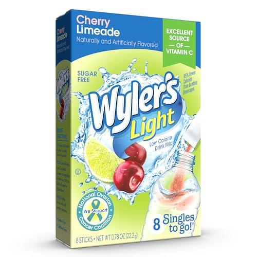 Wyler's Light Cherry Limeade Singles To Go Drink Mix Cherry Limeade, 1 box with 8 count