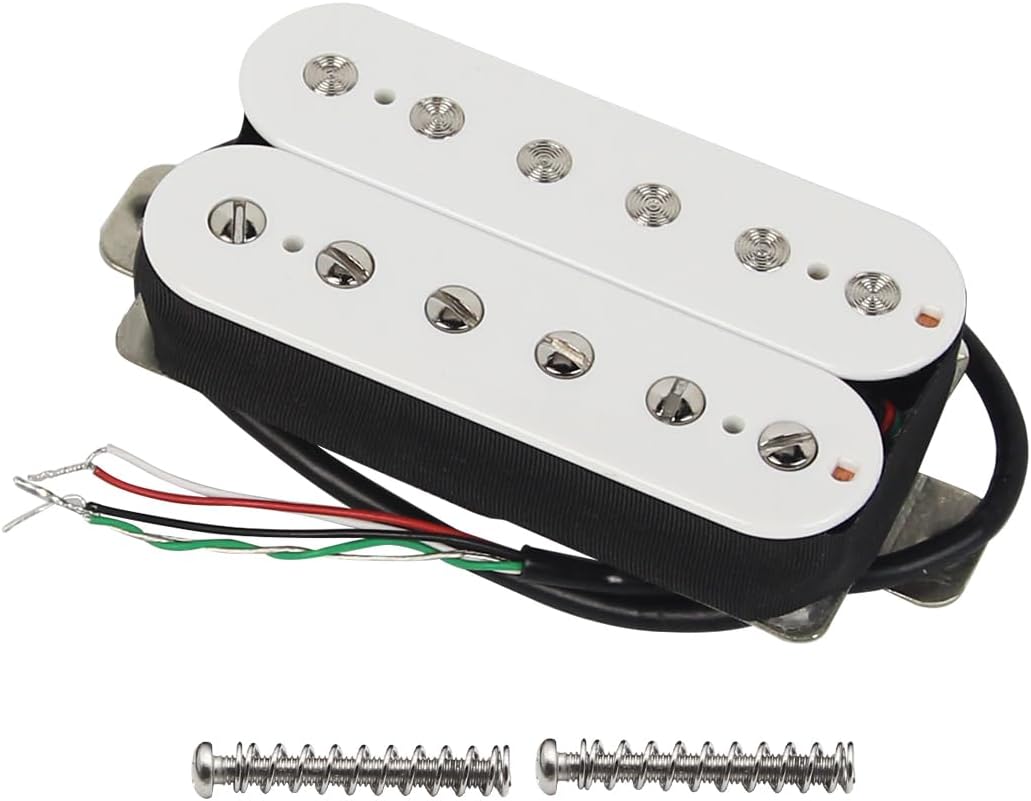 FLEOR Alnico 5 Guitar Pickup Double Coil Humbucker Pickups Neck and Bridge Set Black