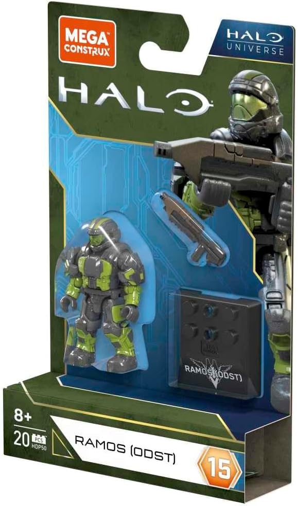Mega Construx Halo Ramos ODST Action Figure Building Set, 3 Pieces, Ages 8+