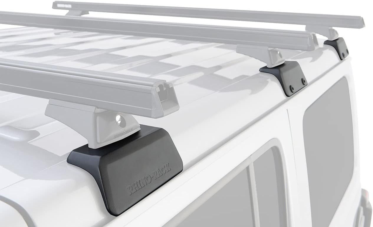Rhino-Rack Jeep Wrangler JL Unlimited 4 Door Hard Internal Structural Roof Rack/Bare Backbone 3 Base Mounting System in Black