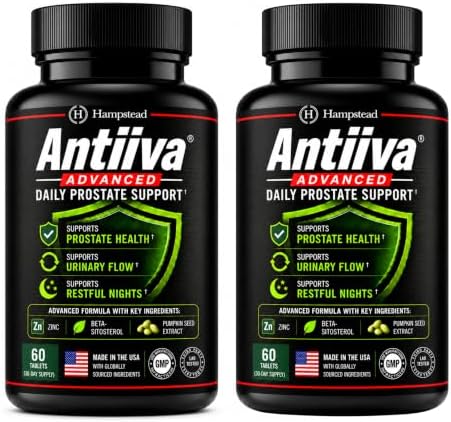Hampstead Labs Advanced Men Prostate Support Beta Sitosterol 400mg 60 Tab | Promotes bladder health, healthy urinary flow & everyday comfort with Zinc. No Saw Palmetto.