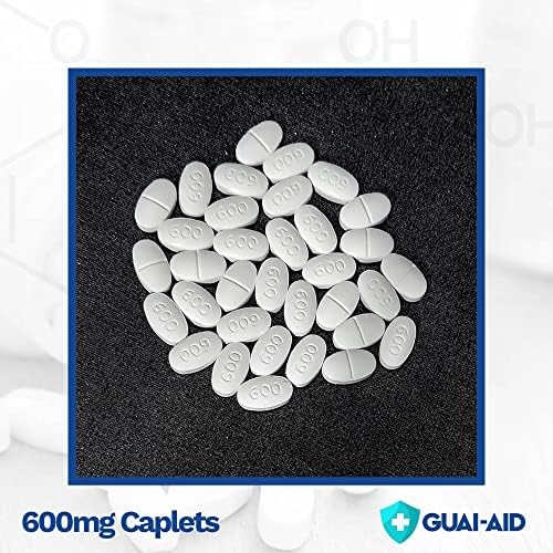 100 600mg Guaifenesin Caplets “for All-Day Everyday Mucus Relief” Controls phlegm, Cough, Chest Congestion, colds & flu.